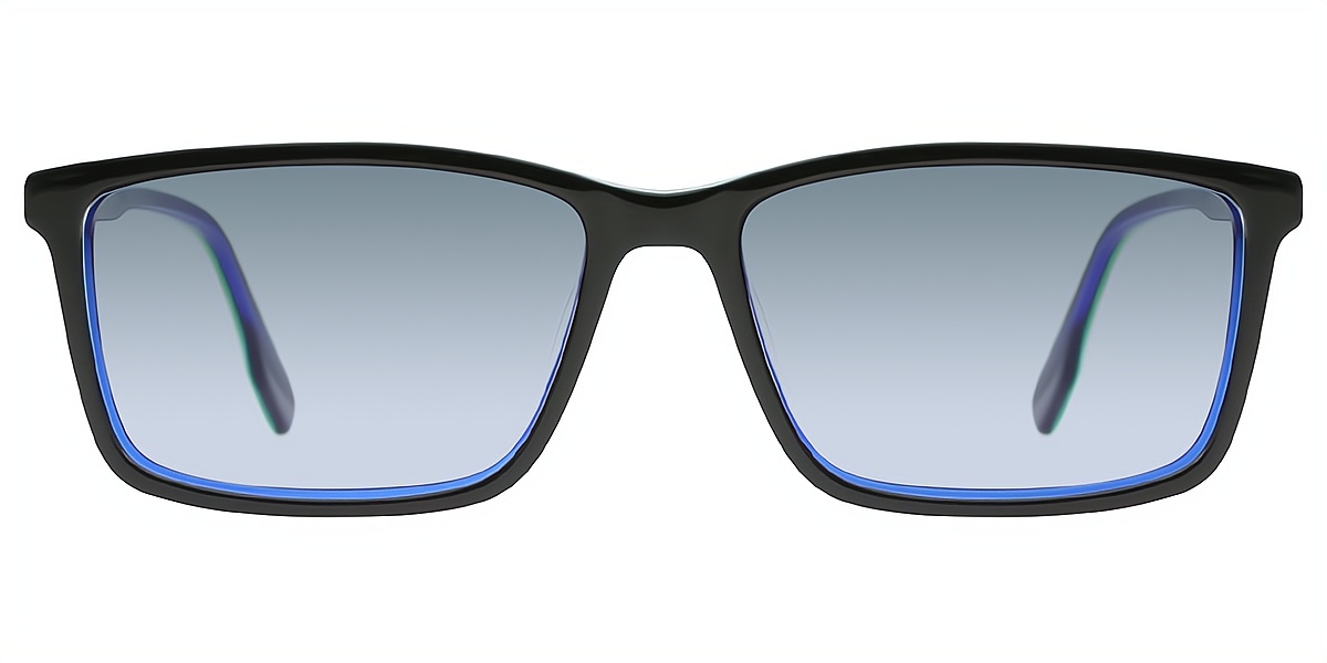 Blue Rectangle Classic Acetate Eyeglasses