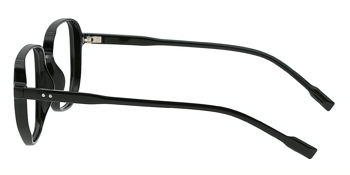 Black Geometric Simple TR90 Eyeglasses