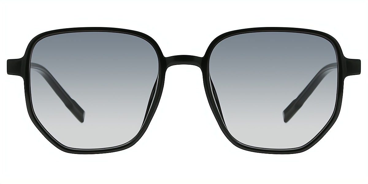 Black Geometric Simple TR90 Eyeglasses