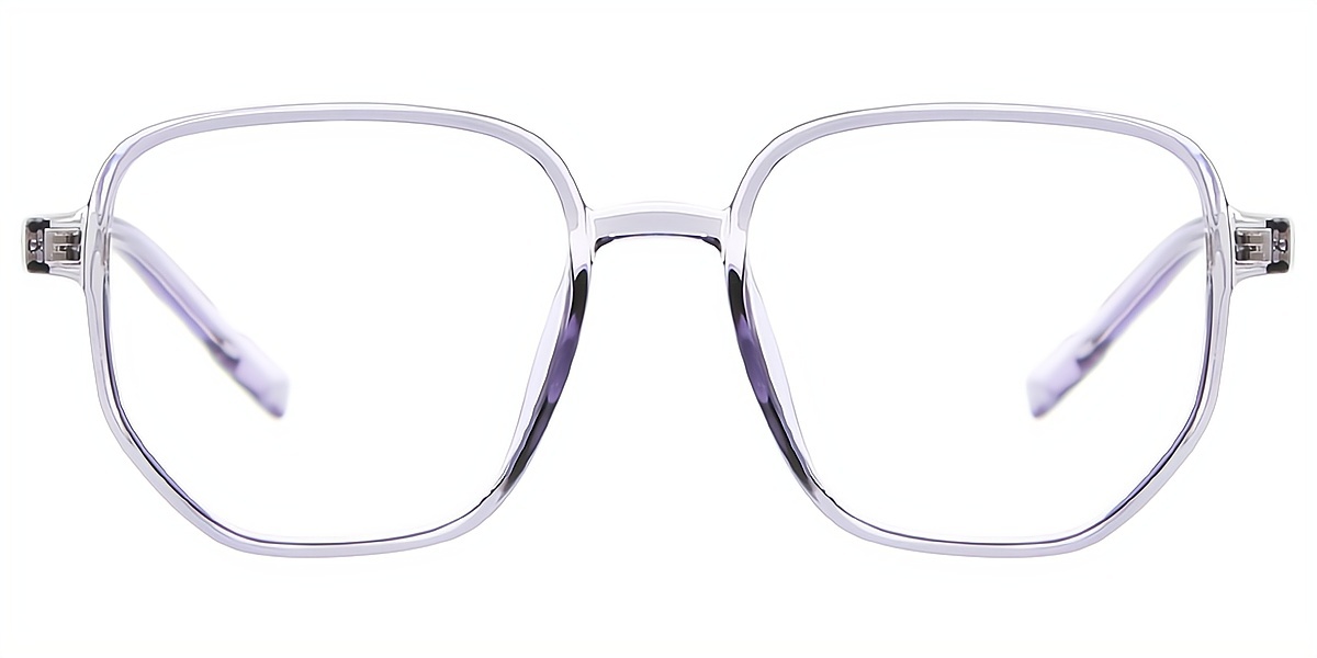 Purple Geometric Simple TR90 Eyeglasses