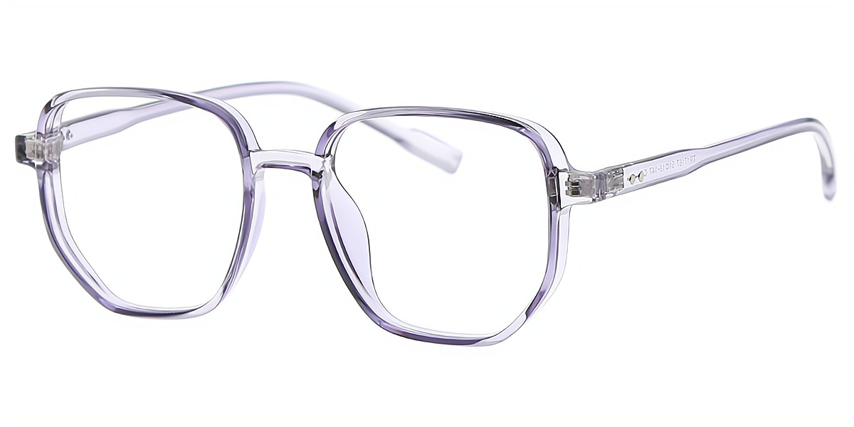 Purple Geometric Simple TR90 Eyeglasses