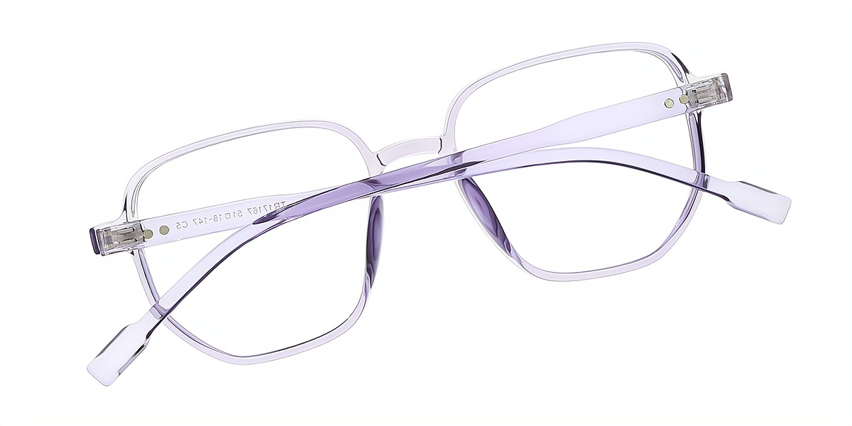 Purple Geometric Simple TR90 Eyeglasses