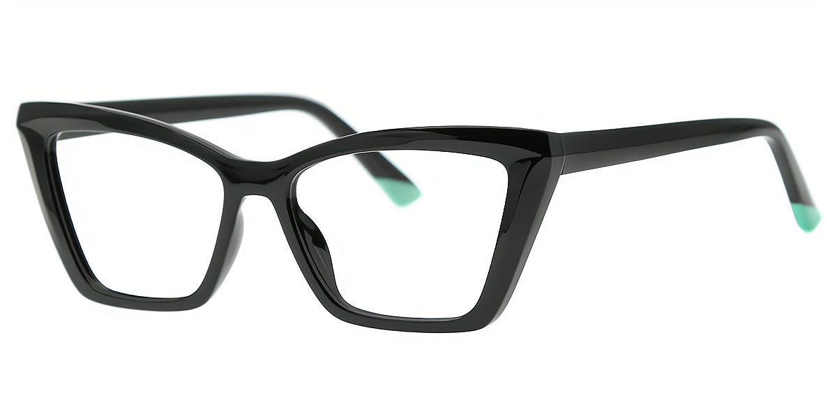 Black Cat Eye Hipster Oversized TR90 Eyeglasses