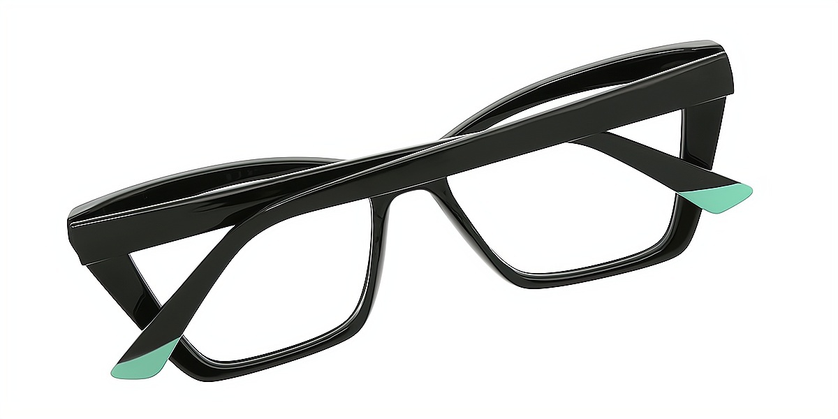 Black Cat Eye Hipster Oversized TR90 Eyeglasses