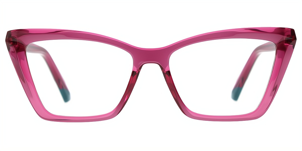 Purple Cat Eye Hipster Oversized TR90 Eyeglasses