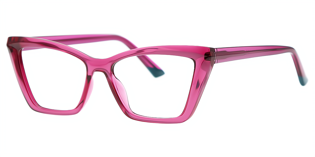 Purple Cat Eye Hipster Oversized TR90 Eyeglasses