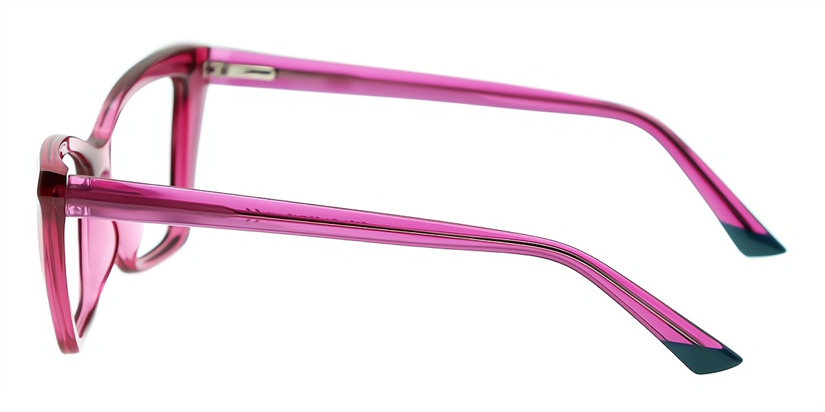 Purple Cat Eye Hipster Oversized TR90 Eyeglasses