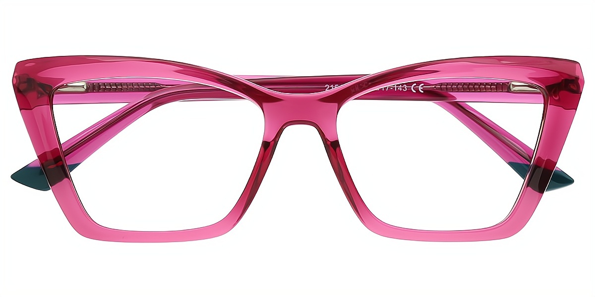 Purple Cat Eye Hipster Oversized TR90 Eyeglasses