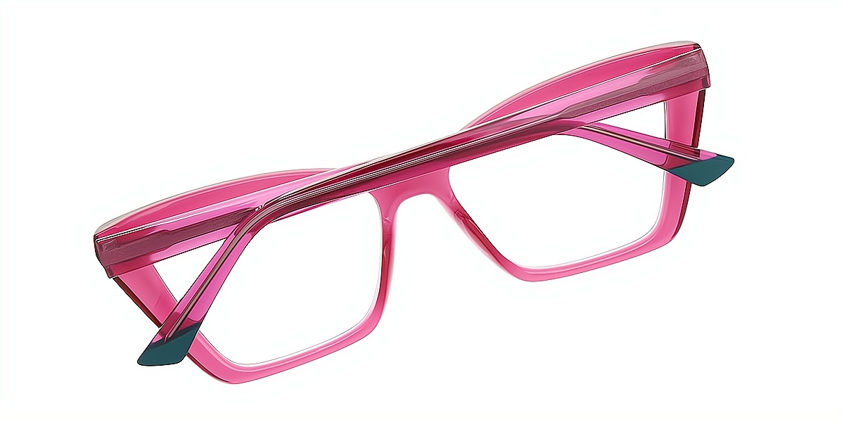 Purple Cat Eye Hipster Oversized TR90 Eyeglasses