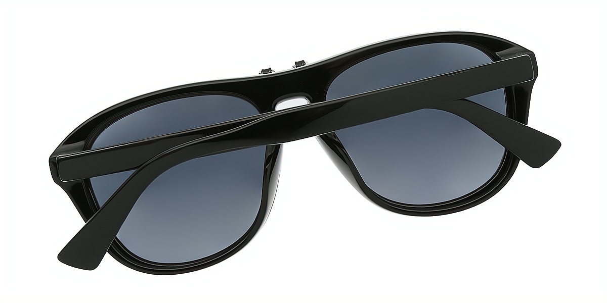 Black Aviator Oversized Unique Plastic Eyeglasses