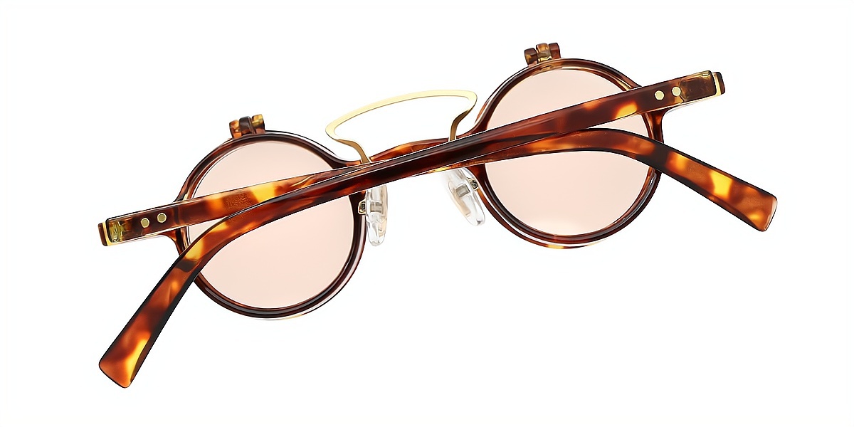 Tortoise Round Retro Plastic Eyeglasses