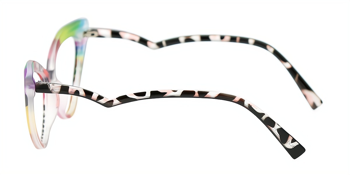 Multicolor Cat Eye Fancy Plastic Eyeglasses