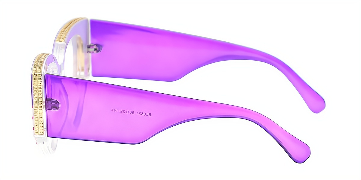 Purple Butterfly Hipster Oversized Plastic Eyeglasses