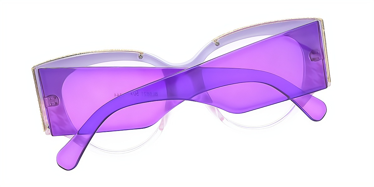 Purple Butterfly Hipster Oversized Plastic Eyeglasses