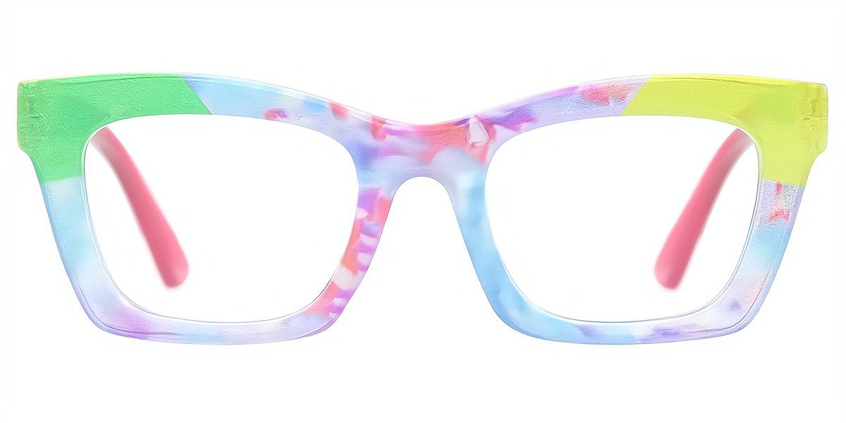 Multicolor Butterfly Hipster Oversized Plastic Eyeglasses