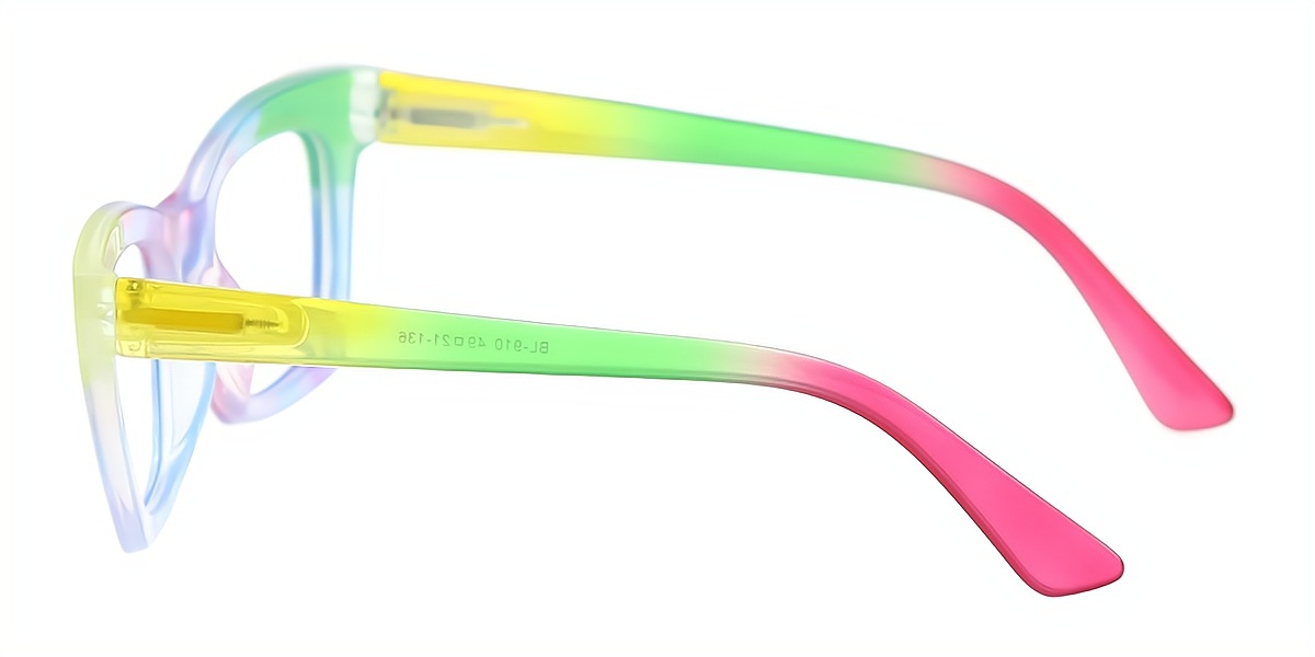 Multicolor Butterfly Hipster Oversized Plastic Eyeglasses