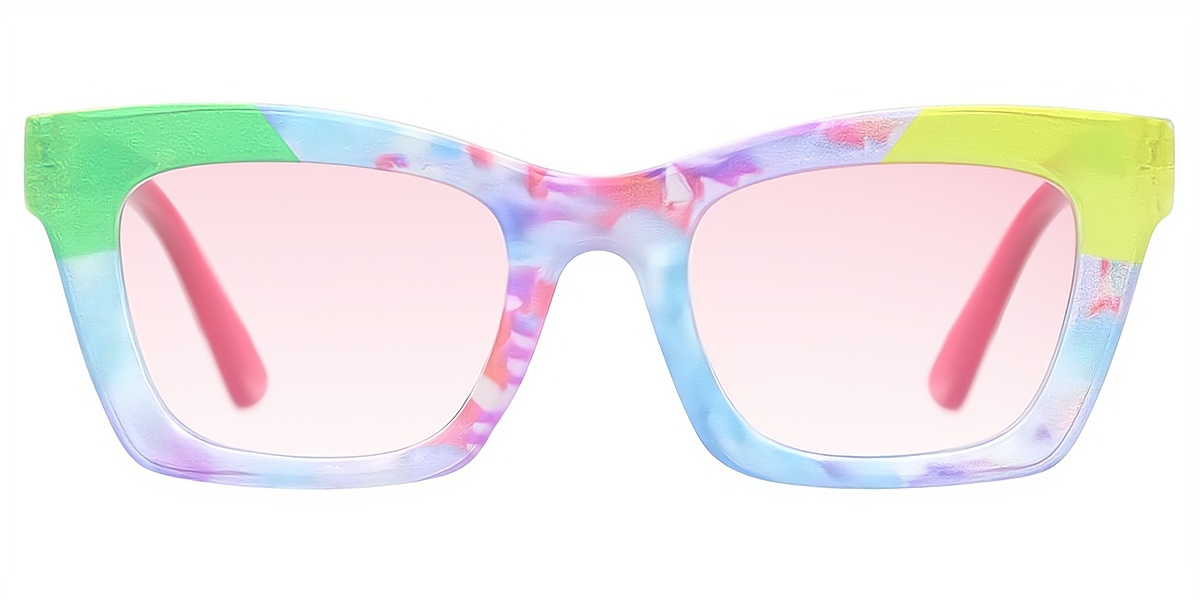 Multicolor Butterfly Hipster Oversized Plastic Eyeglasses