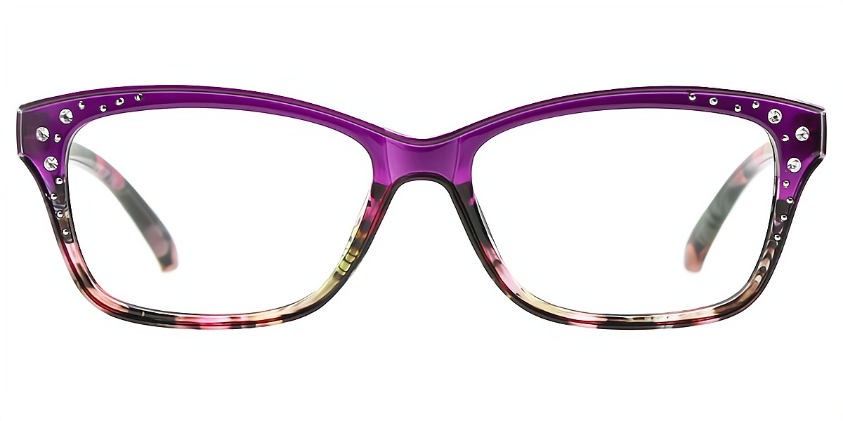 Purple Oval Chic Plastic Eyeglasses