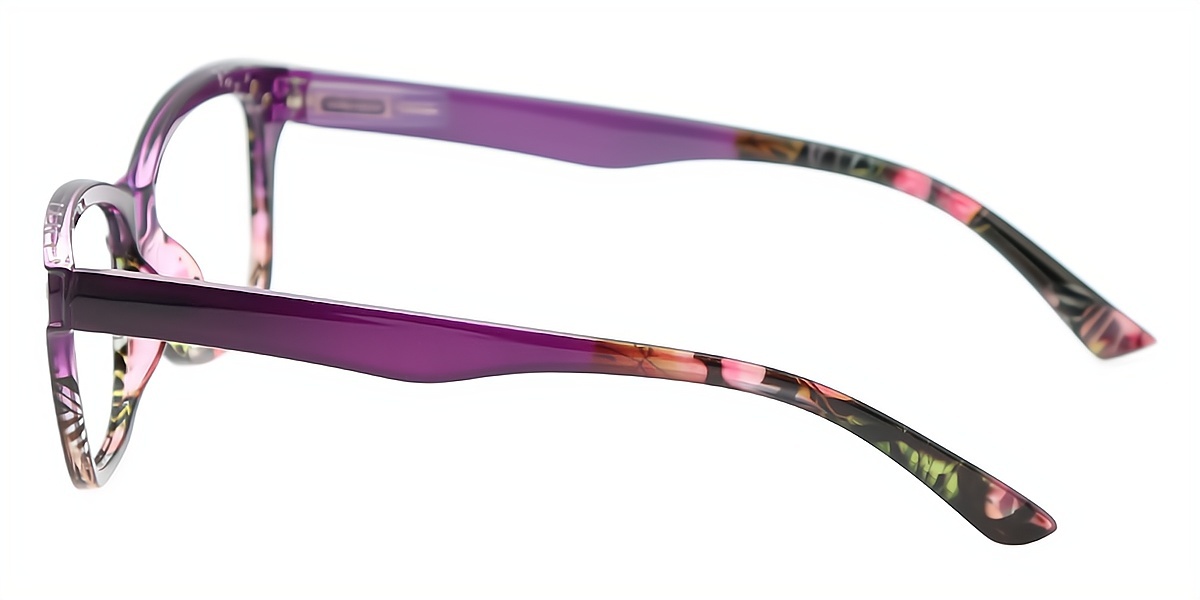 Purple Oval Chic Plastic Eyeglasses