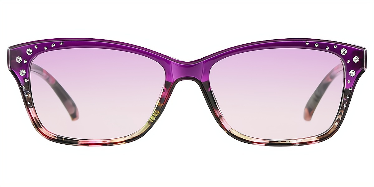 Purple Oval Chic Plastic Eyeglasses