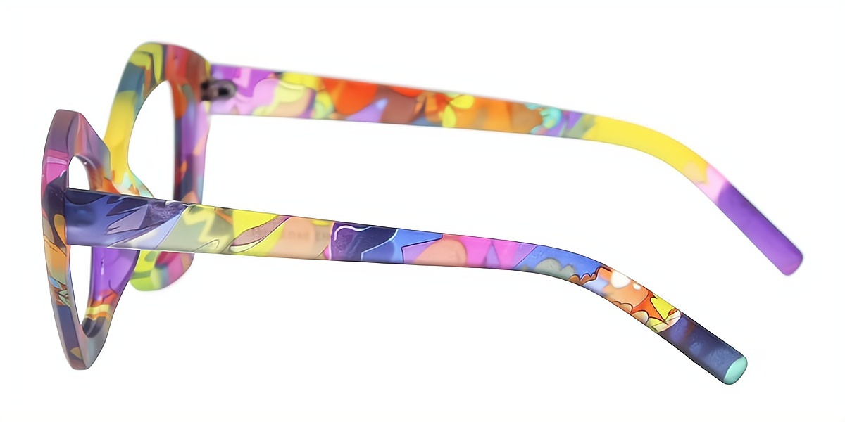 Multicolor Butterfly Unique Oversized Plastic Eyeglasses