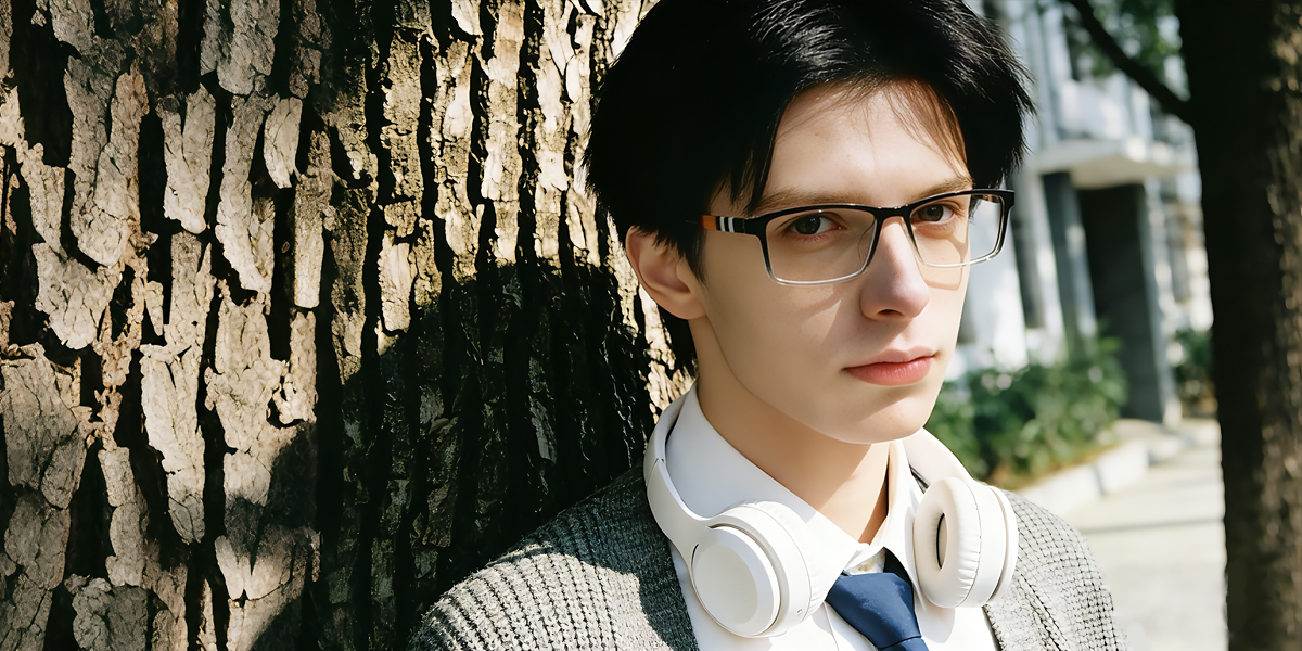 Black Rectangle Simple Plastic Eyeglasses