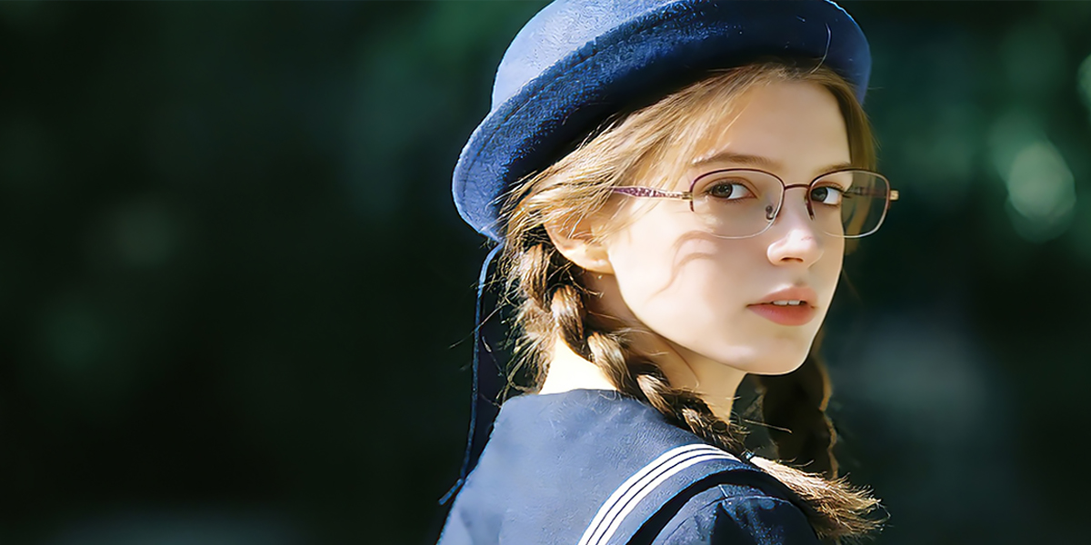 Purple Oval Refined Metal Eyeglasses