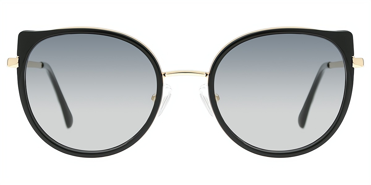 Black Cat Eye Elegant Metal Eyeglasses