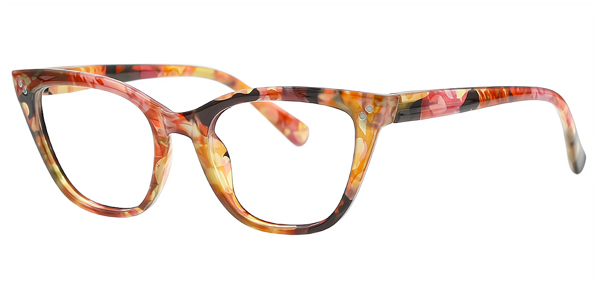 Floral Cat Eye Fancy TR90 Eyeglasses