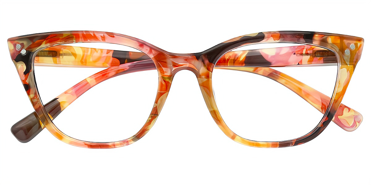 Floral Cat Eye Fancy TR90 Eyeglasses