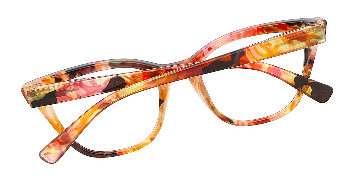 Floral Cat Eye Fancy TR90 Eyeglasses