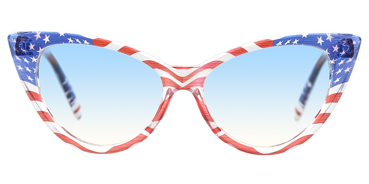 Multicolor Cat Eye Modish Plastic Eyeglasses