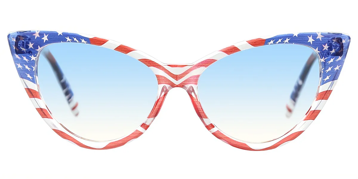 Multicolor Cat Eye Modish Plastic Eyeglasses