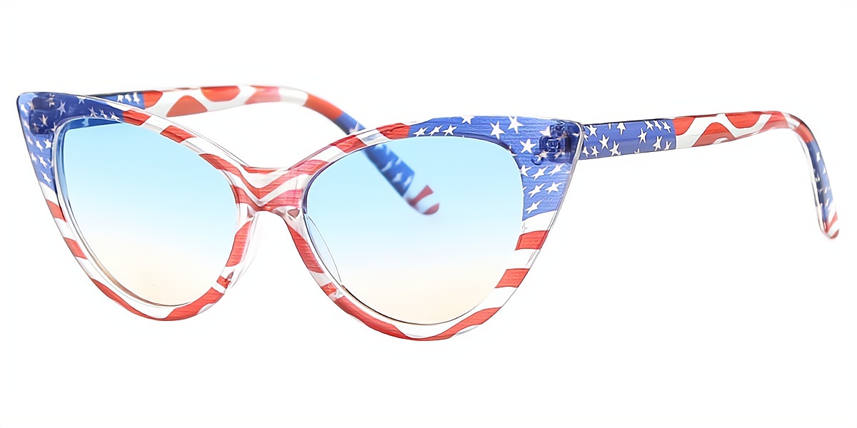 Multicolor Cat Eye Modish Plastic Eyeglasses