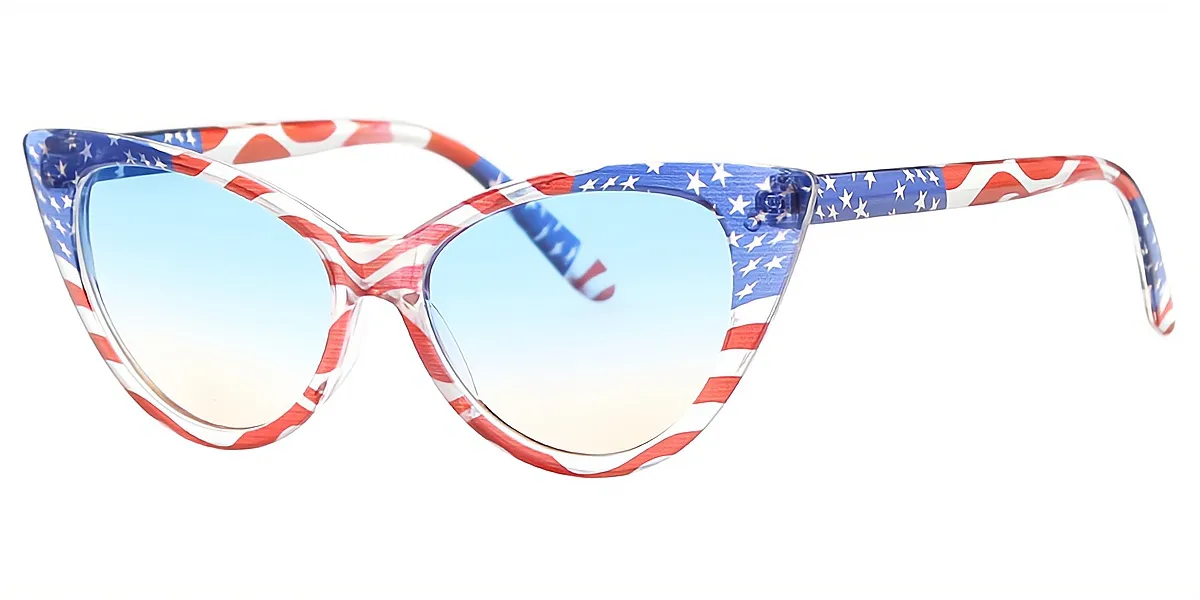 Multicolor Cat Eye Modish Plastic Eyeglasses
