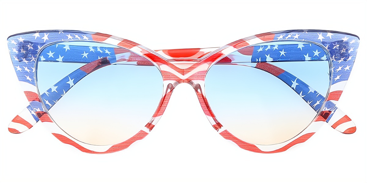 Multicolor Cat Eye Modish Plastic Eyeglasses