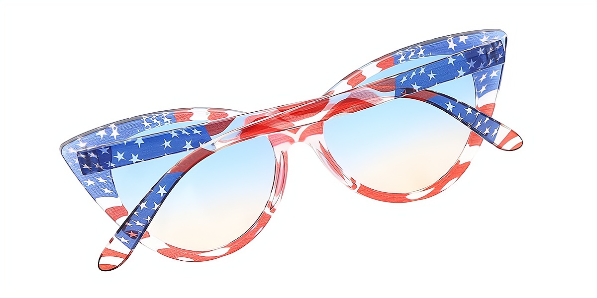 Multicolor Cat Eye Modish Plastic Eyeglasses