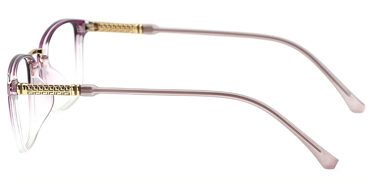 Purple Rectangle Refined TR90 Eyeglasses