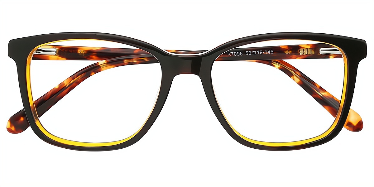 Black Rectangle Elegant Acetate Eyeglasses