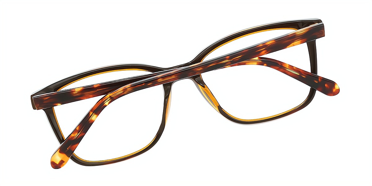 Black Rectangle Elegant Acetate Eyeglasses