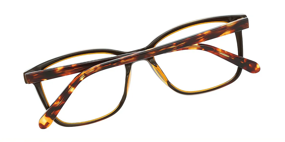 Black Rectangle Elegant Acetate Eyeglasses