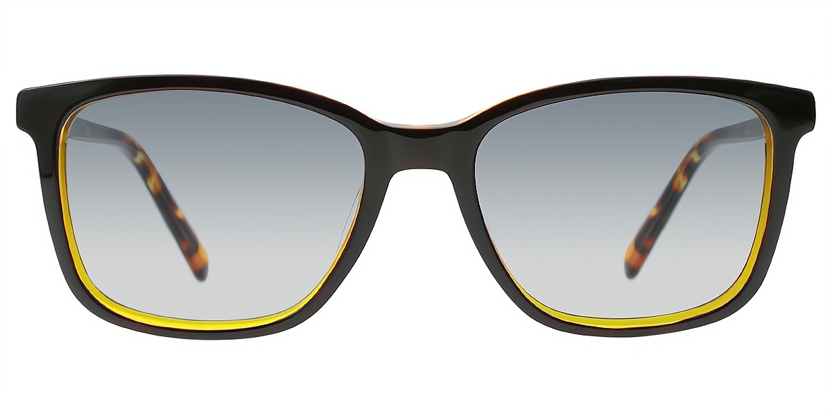 Black Rectangle Elegant Acetate Eyeglasses