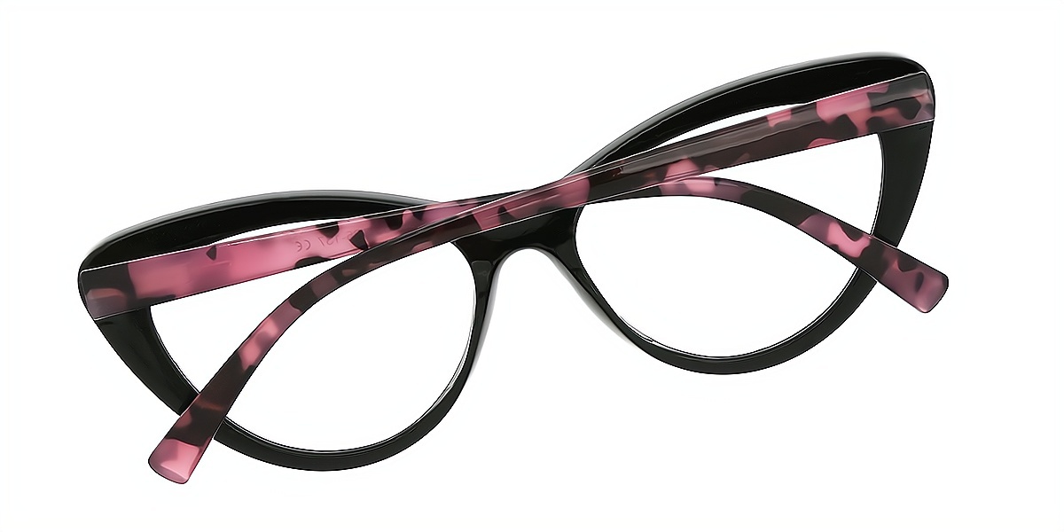 Renata #2000 Blue Cat Eye Chic Plastic Eyeglasses | Muukal.com