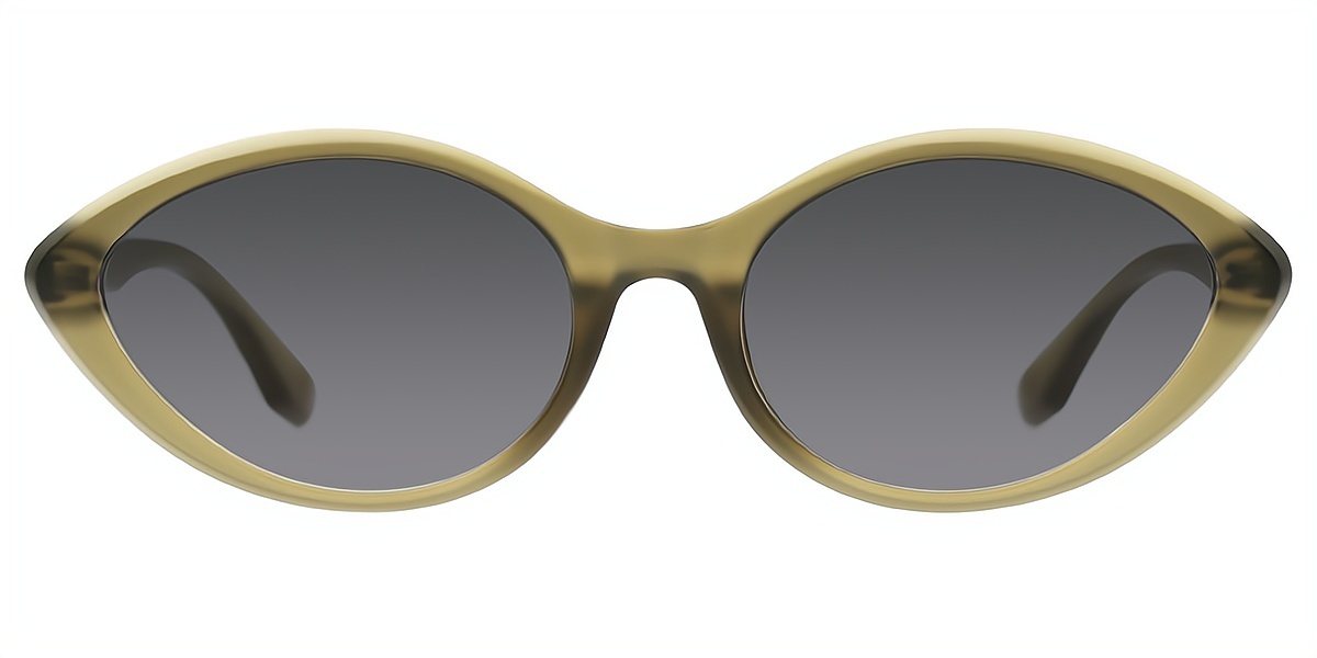 Green Oval Retro TR90 Eyeglasses