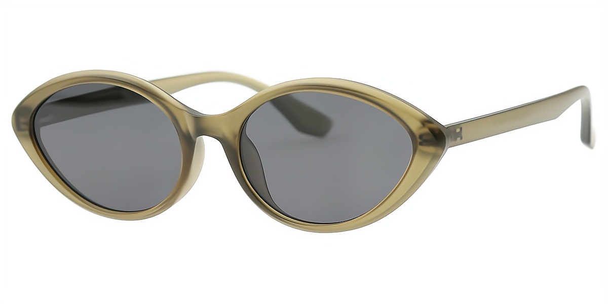 Green Oval Retro TR90 Eyeglasses