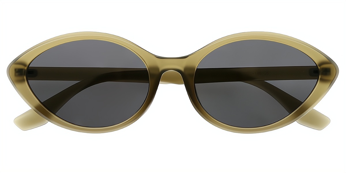 Green Oval Retro TR90 Eyeglasses