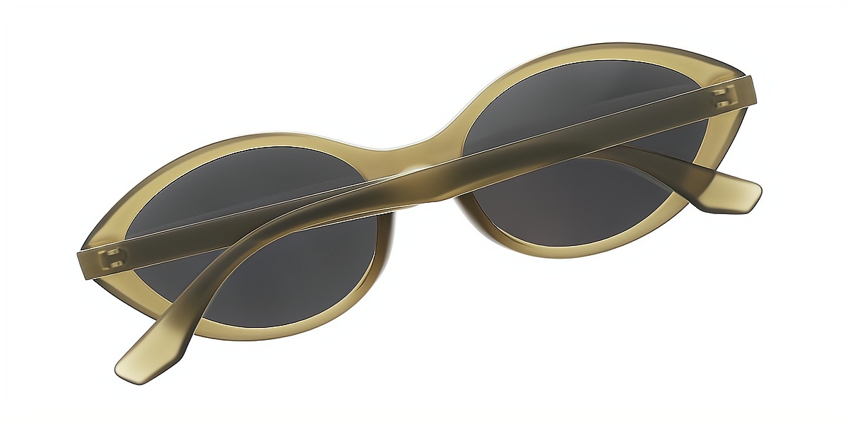 Green Oval Retro TR90 Eyeglasses