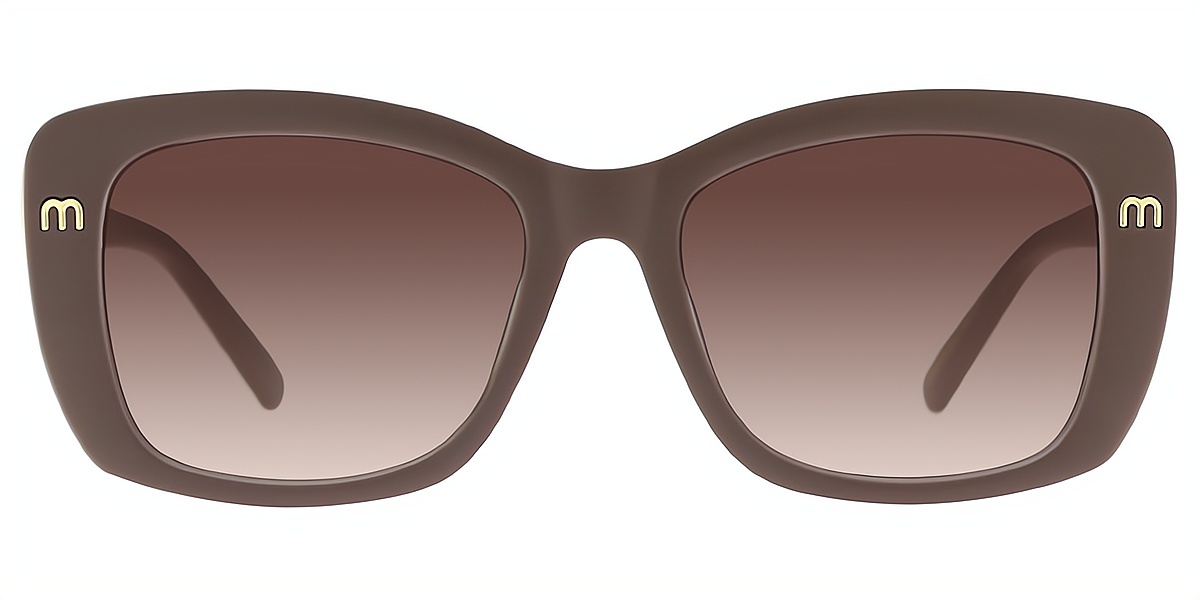 Brown Oval Hipster TR90 Eyeglasses