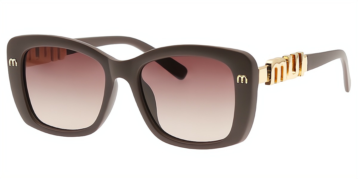 Brown Oval Hipster TR90 Eyeglasses