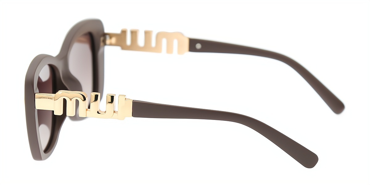 Brown Oval Hipster TR90 Eyeglasses